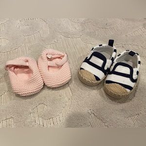 Two pairs of Baby Gap shoes 0-3 months